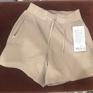 Lululemon License to Train High-Rise Shorts 4” Neutral Beige Size